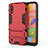 Custodia Silicone e Plastica Opaca Cover con Supporto T02 per Samsung Galaxy A01 SM-A015