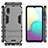 Custodia Silicone e Plastica Opaca Cover con Supporto T02 per Samsung Galaxy A02