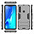Custodia Silicone e Plastica Opaca Cover con Supporto T02 per Samsung Galaxy A9 (2018) A920