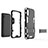 Custodia Silicone e Plastica Opaca Cover con Supporto T02 per Samsung Galaxy M01