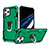 Custodia Silicone e Plastica Opaca Cover con Supporto YF1 per Apple iPhone 14 Pro Max Verde