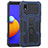 Custodia Silicone e Plastica Opaca Cover con Supporto YF1 per Samsung Galaxy A01 Core Blu
