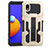 Custodia Silicone e Plastica Opaca Cover con Supporto YF1 per Samsung Galaxy A01 Core Oro
