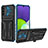 Custodia Silicone e Plastica Opaca Cover con Supporto YF1 per Samsung Galaxy A04s Blu