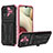 Custodia Silicone e Plastica Opaca Cover con Supporto YF1 per Samsung Galaxy A12 5G Oro Rosa