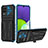 Custodia Silicone e Plastica Opaca Cover con Supporto YF1 per Samsung Galaxy A22 4G