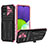 Custodia Silicone e Plastica Opaca Cover con Supporto YF1 per Samsung Galaxy A22 4G Rosa
