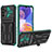 Custodia Silicone e Plastica Opaca Cover con Supporto YF1 per Samsung Galaxy A23 4G Verde