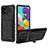 Custodia Silicone e Plastica Opaca Cover con Supporto YF1 per Samsung Galaxy A31 Nero