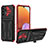 Custodia Silicone e Plastica Opaca Cover con Supporto YF1 per Samsung Galaxy A32 5G Rosso