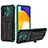 Custodia Silicone e Plastica Opaca Cover con Supporto YF1 per Samsung Galaxy A52 5G Verde
