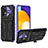 Custodia Silicone e Plastica Opaca Cover con Supporto YF1 per Samsung Galaxy A52 5G Viola