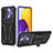 Custodia Silicone e Plastica Opaca Cover con Supporto YF1 per Samsung Galaxy A73 5G Viola
