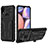 Custodia Silicone e Plastica Opaca Cover con Supporto YF1 per Samsung Galaxy M01s Nero