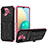 Custodia Silicone e Plastica Opaca Cover con Supporto YF1 per Samsung Galaxy M02 Rosa