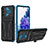 Custodia Silicone e Plastica Opaca Cover con Supporto YF1 per Samsung Galaxy S20 FE 4G Blu