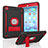 Custodia Silicone e Plastica Opaca Cover con Supporto YJ1 per Apple iPad Mini 3 Rosso e Nero