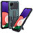 Custodia Silicone e Plastica Opaca Cover con Supporto ZJ1 per Samsung Galaxy A22 5G Verde