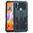 Custodia Silicone e Plastica Opaca Cover con Supporto ZJ1 per Samsung Galaxy M11