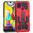 Custodia Silicone e Plastica Opaca Cover con Supporto ZJ1 per Samsung Galaxy M31
