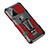 Custodia Silicone e Plastica Opaca Cover con Supporto ZJ2 per Xiaomi Mi 11i 5G Rosso