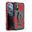 Custodia Silicone e Plastica Opaca Cover con Supporto ZJ2 per Xiaomi Redmi Note 10 5G Rosso