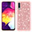 Custodia Silicone e Plastica Opaca Cover Fronte e Retro 360 Gradi Bling-Bling JX1 per Samsung Galaxy A50 Oro Rosa