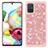 Custodia Silicone e Plastica Opaca Cover Fronte e Retro 360 Gradi Bling-Bling JX1 per Samsung Galaxy A71 4G A715 Oro Rosa