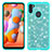 Custodia Silicone e Plastica Opaca Cover Fronte e Retro 360 Gradi Bling-Bling JX1 per Samsung Galaxy M11