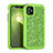 Custodia Silicone e Plastica Opaca Cover Fronte e Retro 360 Gradi Bling-Bling per Apple iPhone 11 Verde