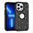 Custodia Silicone e Plastica Opaca Cover Fronte e Retro 360 Gradi Bling-Bling per Apple iPhone 13 Pro Max Nero