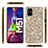 Custodia Silicone e Plastica Opaca Cover Fronte e Retro 360 Gradi Bling-Bling per Samsung Galaxy M51