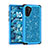 Custodia Silicone e Plastica Opaca Cover Fronte e Retro 360 Gradi Bling-Bling per Samsung Galaxy Note 10 Blu