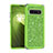 Custodia Silicone e Plastica Opaca Cover Fronte e Retro 360 Gradi Bling-Bling per Samsung Galaxy S10 Verde