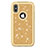 Custodia Silicone e Plastica Opaca Cover Fronte e Retro 360 Gradi Bling-Bling U01 per Apple iPhone Xs Max Oro