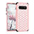 Custodia Silicone e Plastica Opaca Cover Fronte e Retro 360 Gradi Bling-Bling U01 per Samsung Galaxy S10 Plus Rosa