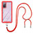 Custodia Silicone e Plastica Opaca Cover Fronte e Retro 360 Gradi con Cinghia Cordino Mano per Samsung Galaxy S20 FE 4G