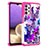 Custodia Silicone e Plastica Opaca Cover Fronte e Retro 360 Gradi JX1 per Samsung Galaxy A32 4G Rosa Caldo