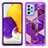 Custodia Silicone e Plastica Opaca Cover Fronte e Retro 360 Gradi JX1 per Samsung Galaxy A72 4G Viola