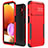 Custodia Silicone e Plastica Opaca Cover Fronte e Retro 360 Gradi MQ1 per Samsung Galaxy A04s Rosso