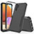 Custodia Silicone e Plastica Opaca Cover Fronte e Retro 360 Gradi MQ1 per Samsung Galaxy A32 4G Nero