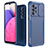 Custodia Silicone e Plastica Opaca Cover Fronte e Retro 360 Gradi MQ1 per Samsung Galaxy A33 5G Blu