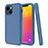 Custodia Silicone e Plastica Opaca Cover Fronte e Retro 360 Gradi per Apple iPhone 13 Blu