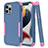 Custodia Silicone e Plastica Opaca Cover Fronte e Retro 360 Gradi per Apple iPhone 13 Pro Max Multicolore