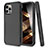 Custodia Silicone e Plastica Opaca Cover Fronte e Retro 360 Gradi per Apple iPhone 14 Pro Max Nero