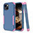 Custodia Silicone e Plastica Opaca Cover Fronte e Retro 360 Gradi per Apple iPhone 15