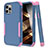 Custodia Silicone e Plastica Opaca Cover Fronte e Retro 360 Gradi per Apple iPhone 16 Pro Max Multicolore