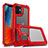 Custodia Silicone e Plastica Opaca Cover Fronte e Retro 360 Gradi R02 per Apple iPhone 12 Mini Rosso