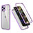 Custodia Silicone e Plastica Opaca Cover Fronte e Retro 360 Gradi R05 per Apple iPhone 12 Pro Max Lavanda