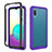 Custodia Silicone e Plastica Opaca Cover Fronte e Retro 360 Gradi U01 per Samsung Galaxy A02 Viola